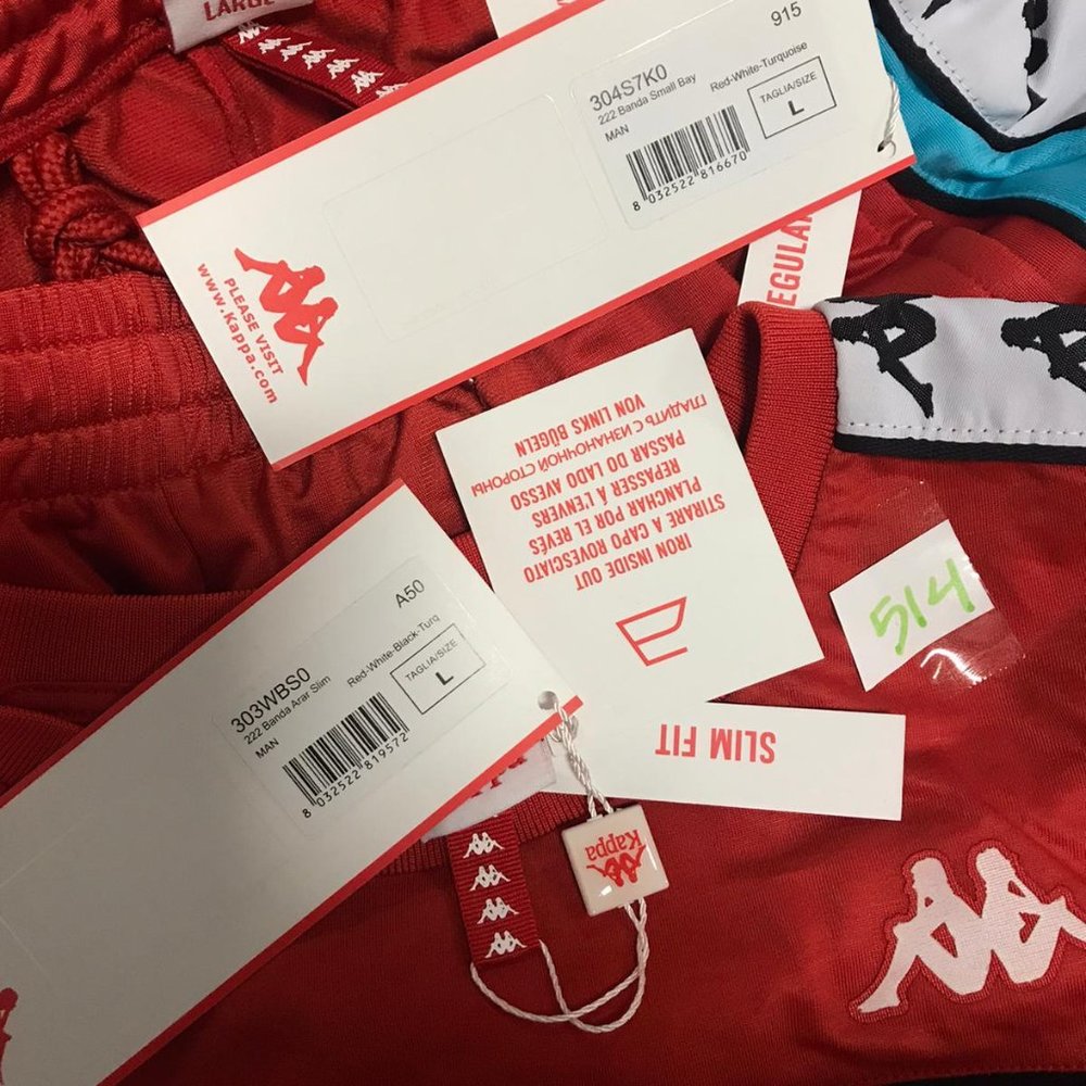 NWT KAPPA 2pc set Shorts & T-Shirt tee LARGE - Picture 3 of 3